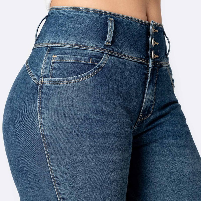 PANTALON DENIM STRETCH MUJER DANILE - 4