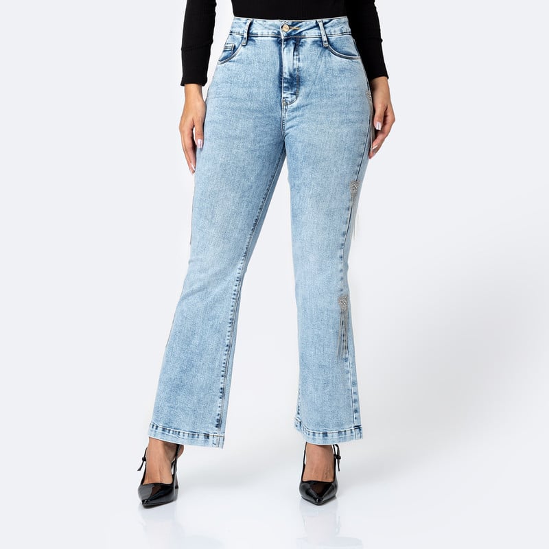 PANTALON DENIM STRETCH MUJER HALLY-LOVE - 1