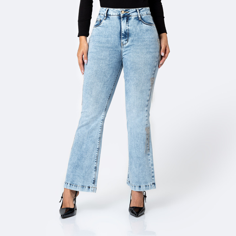 PANTALON DENIM STRETCH MUJER HALLY-LOVE - 1