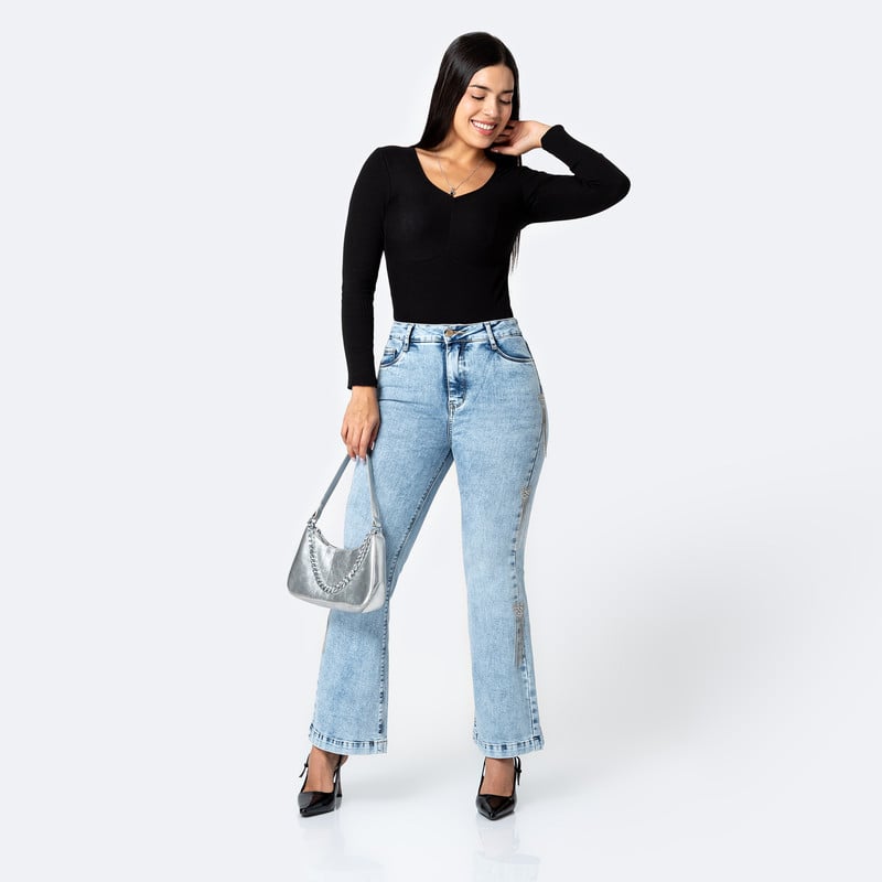 PANTALON DENIM STRETCH MUJER HALLY-LOVE - 2