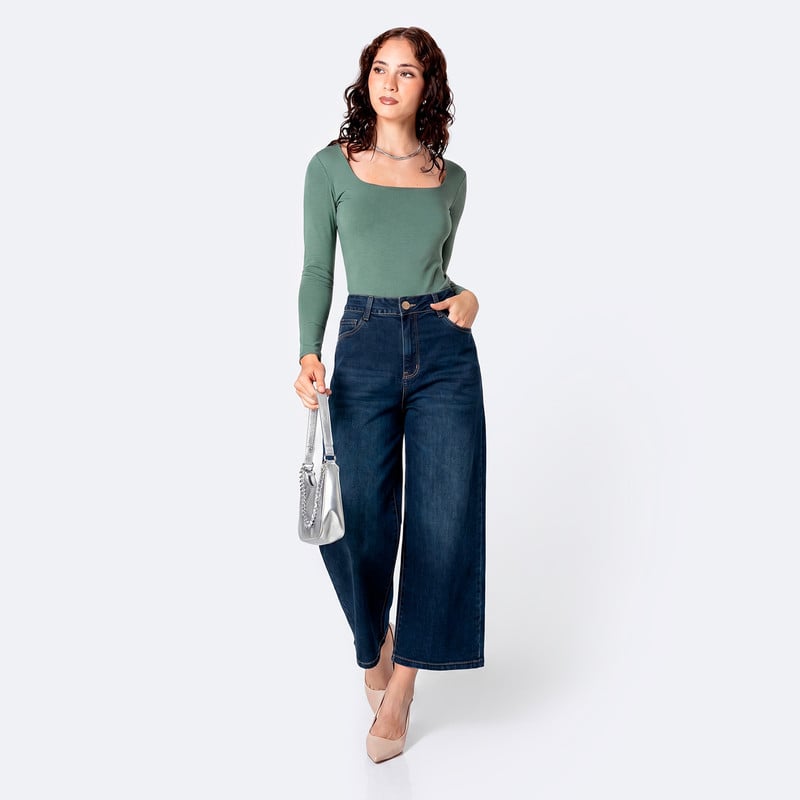 PANTALON DENIM STRETCH MUJER LARAAH - 2