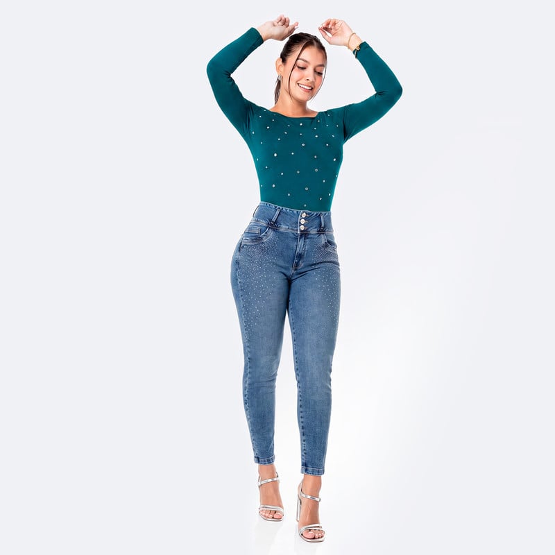 PANTALON DENIM STRETCH MUJER MAYUMII - 2