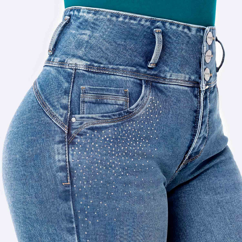PANTALON DENIM STRETCH MUJER MAYUMII - 4
