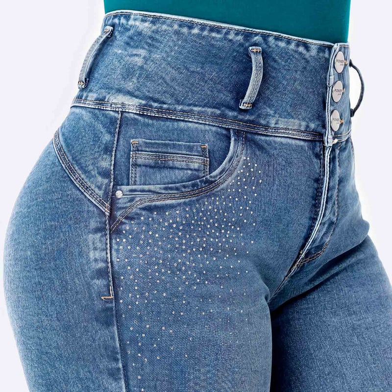 PANTALON DENIM STRETCH MUJER MAYUMII - 4