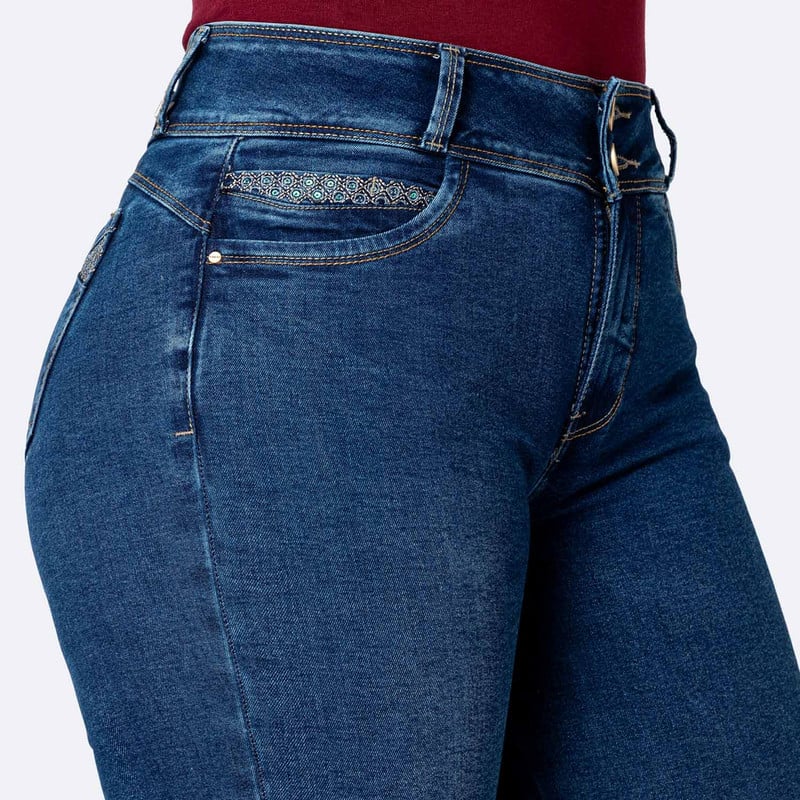 PANTALON DENIM STRETCH MUJER DAHELI - 4