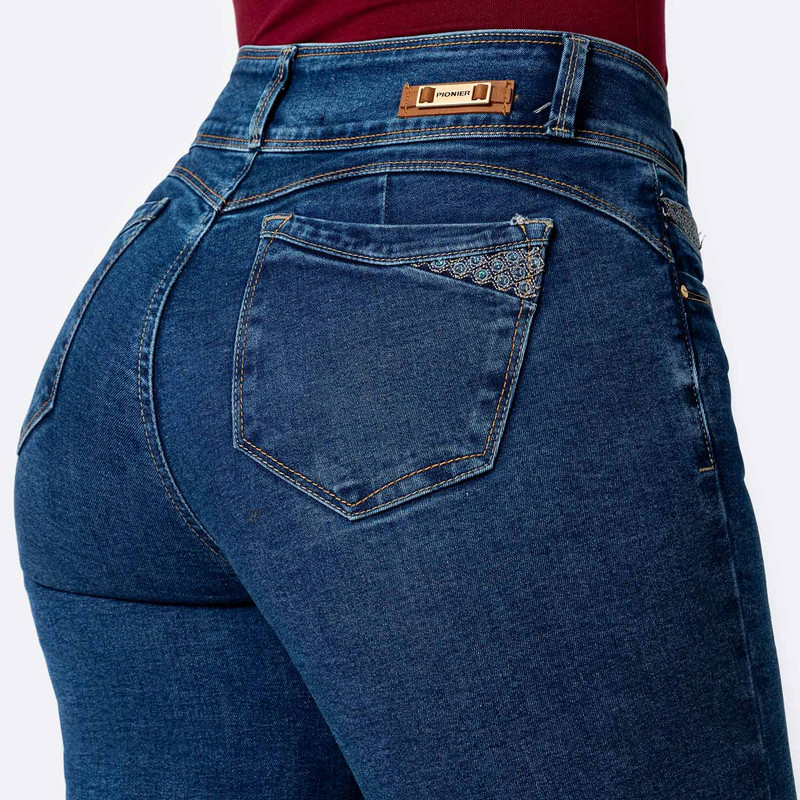 PANTALON DENIM STRETCH MUJER DAHELI - 5