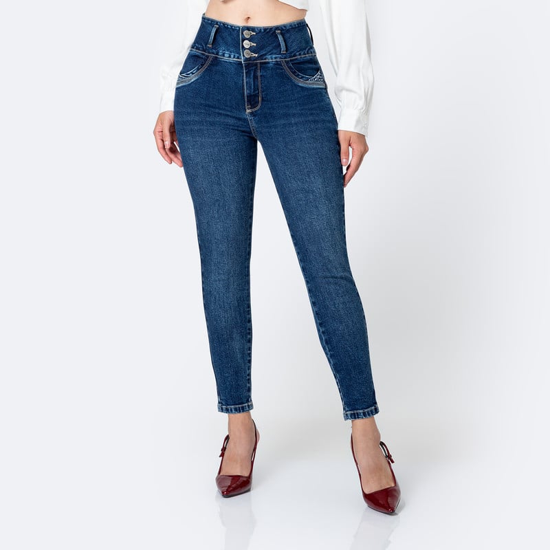 PANTALON DENIM STRETCH MUJER MYLUSKE - 1
