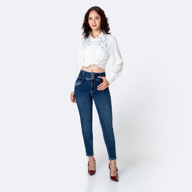 PANTALON DENIM STRETCH MUJER MYLUSKE - 2