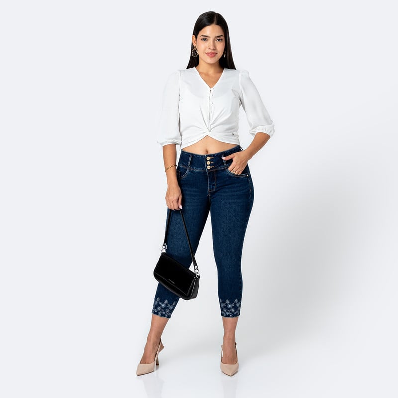 PANTALON DENIM STRETCH MUJER ARYAME - 2