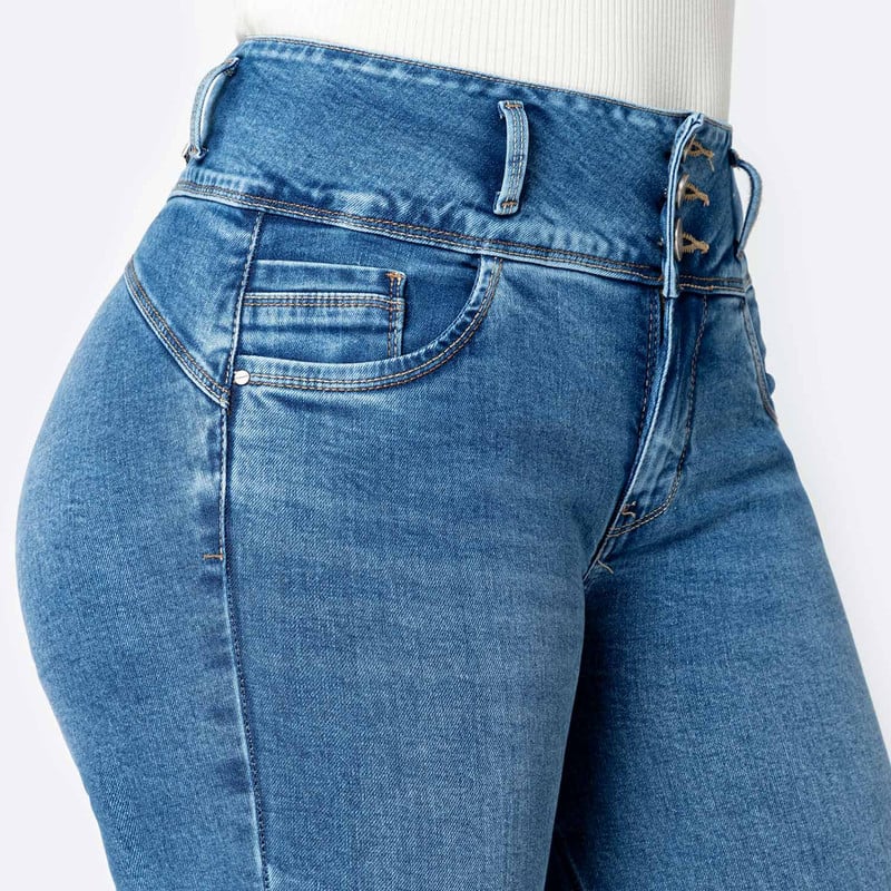 PANTALON DENIM STRETCH MUJER ARYAME - 4
