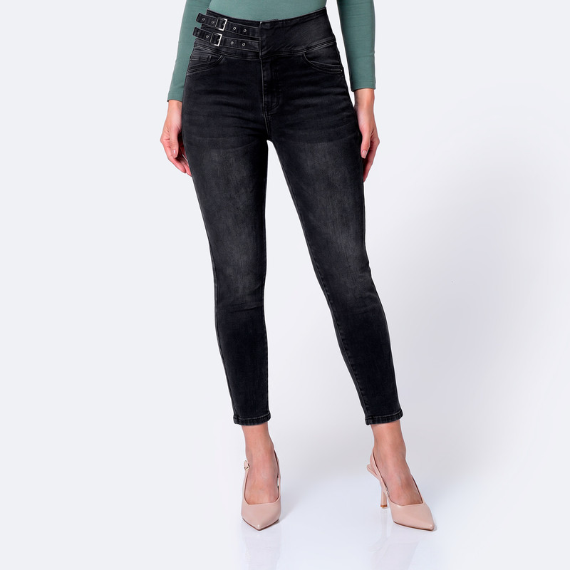 PANTALON DENIM STRETCH MUJER AMAEL - 1