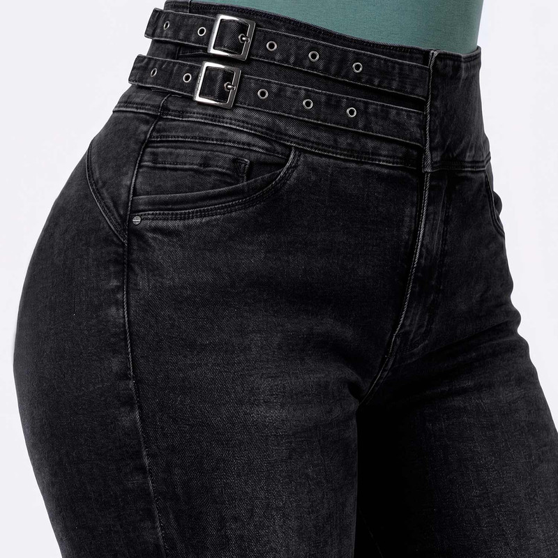 PANTALON DENIM STRETCH MUJER AMAEL - 4