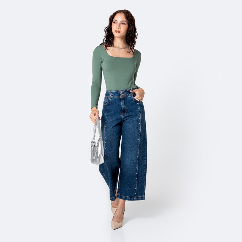 PANTALON DENIM STRETCH MUJER JHOISS - 2