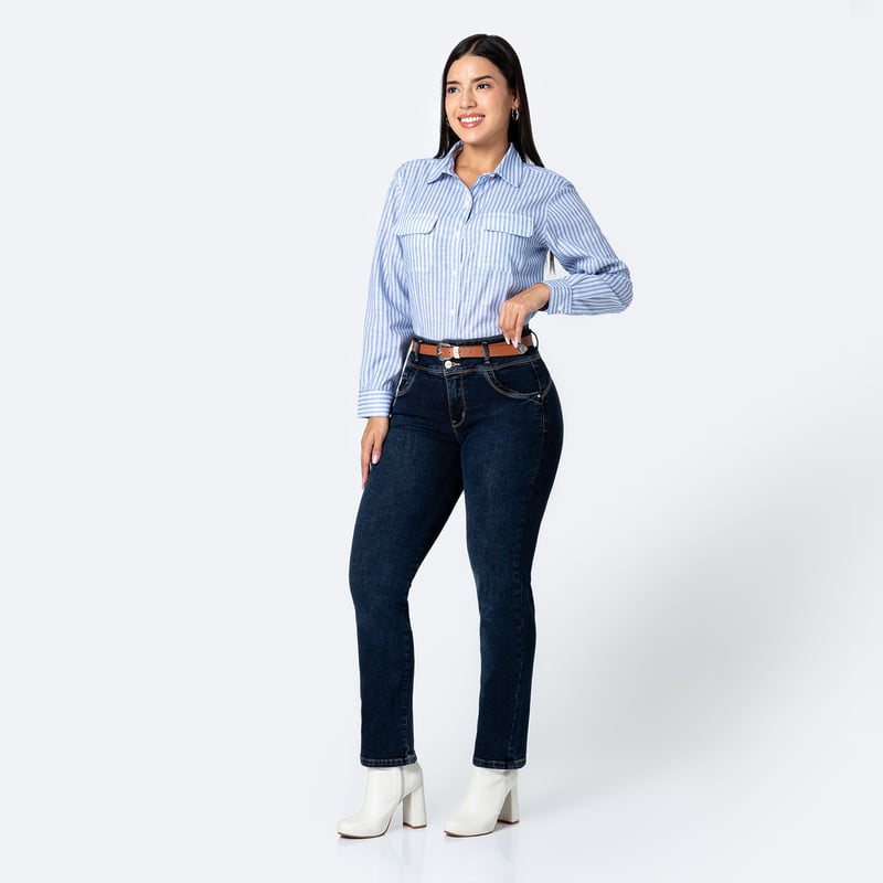 PANTALON DENIM STRETCH MUJER KEITLEEN - 2