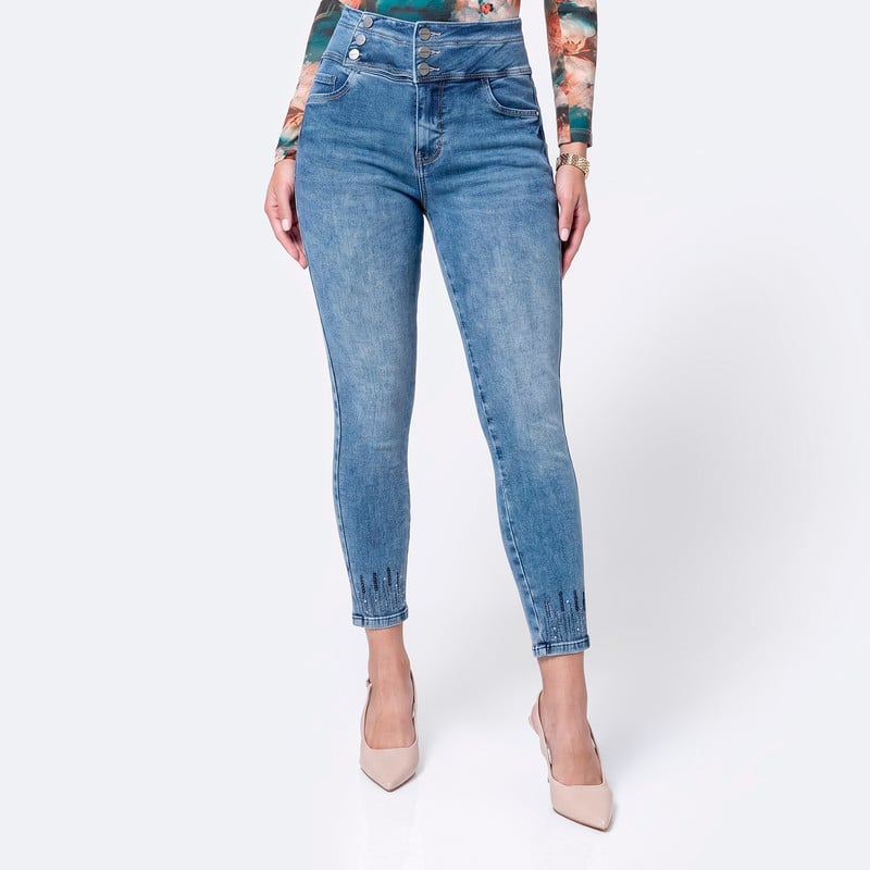 PANTALON DENIM STRETCH MUJER DEFNAH - 1