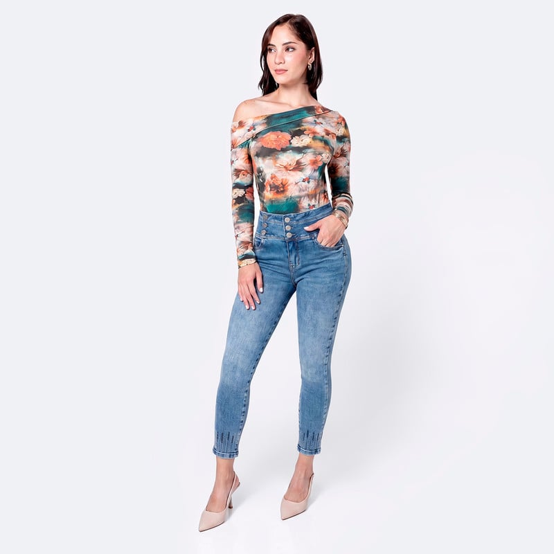 PANTALON DENIM STRETCH MUJER DEFNAH - 2