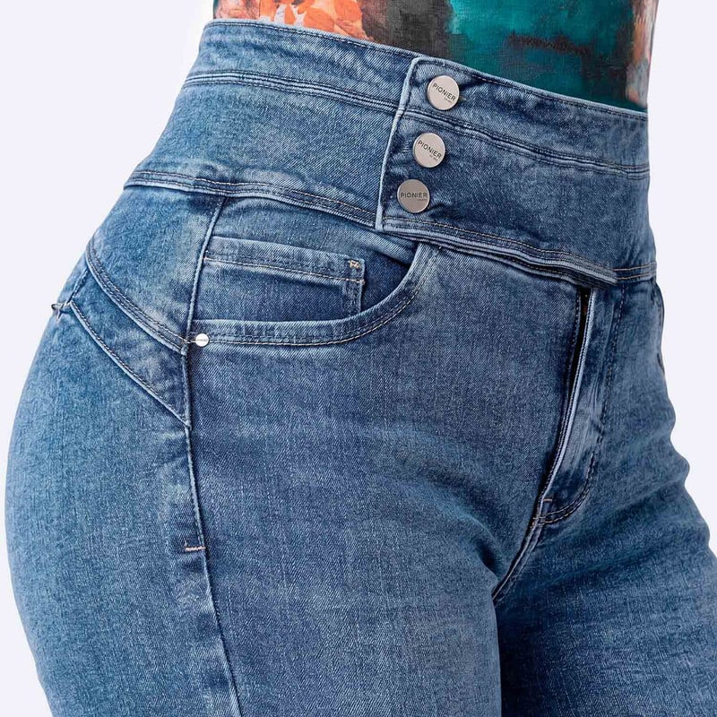 PANTALON DENIM STRETCH MUJER DEFNAH - 4