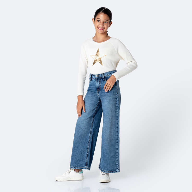 PANTALON DENIM STRETCH NIÑA YLDA 1 - 2