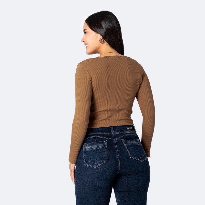POLO MODA RIB LYCRADO MUJER ARIDAY - 3
