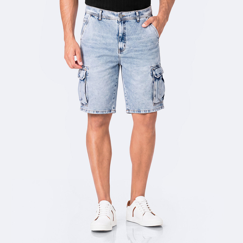 BERMUDA CARGO DENIM HOMBRE ALEPHT - 1