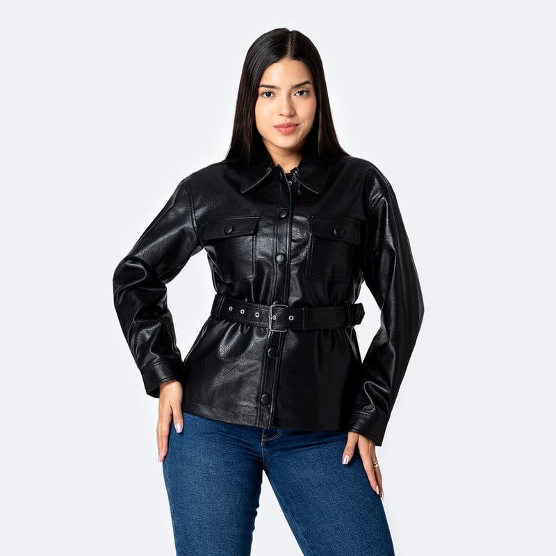 CASACA CUERINA MUJER YAMYL - 1