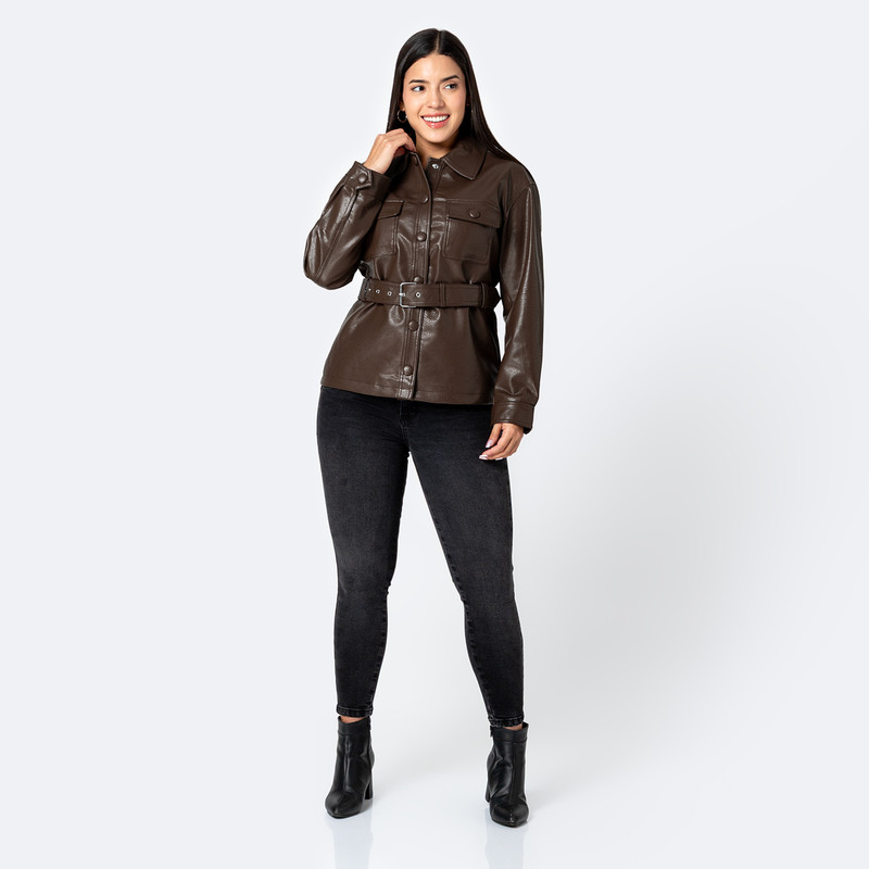 CASACA CUERINA MUJER YAMYL - 4