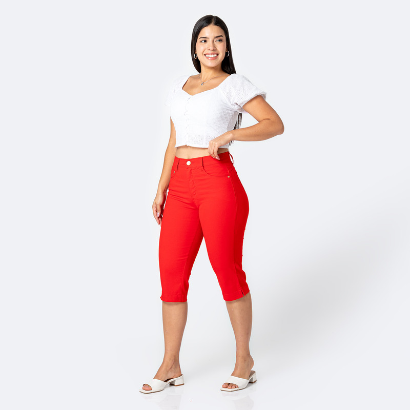 CROPPED DRILL STRETCH MUJER DIANA - 2