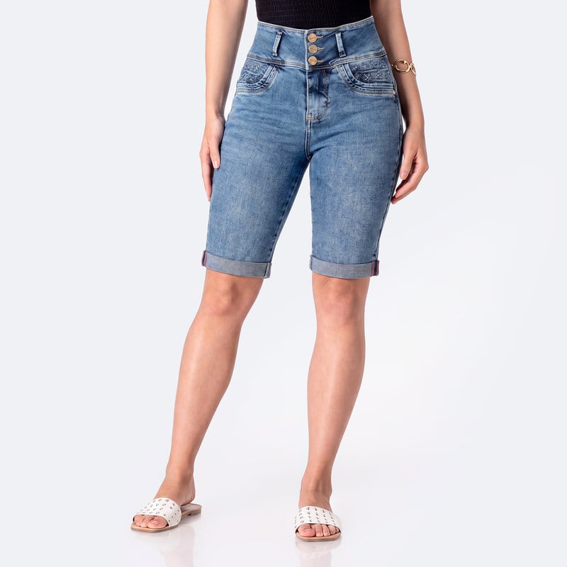 CROPPED DENIM STRETCH MUJER MARIBELY - 1