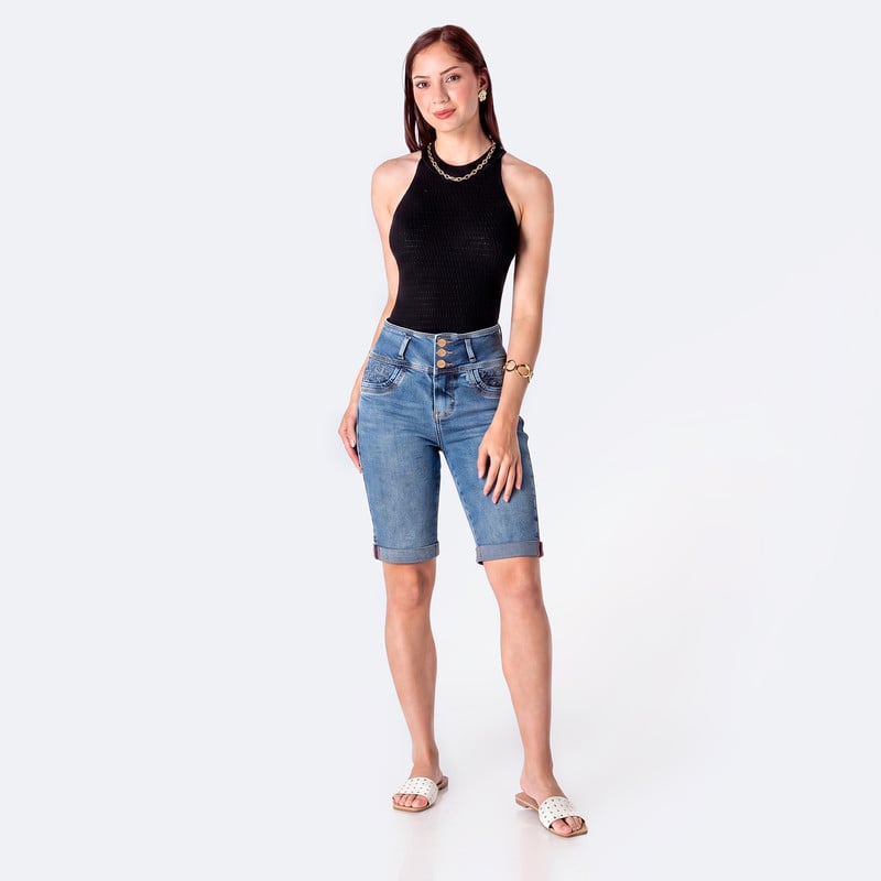 CROPPED DENIM STRETCH MUJER MARIBELY - 2