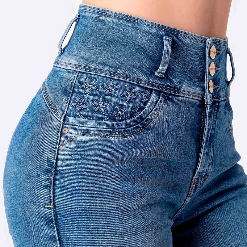 CROPPED DENIM STRETCH MUJER MARIBELY - 4