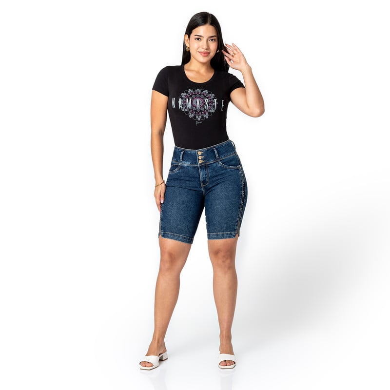 CROPPED DENIM STRETCH MUJER INTI - 2