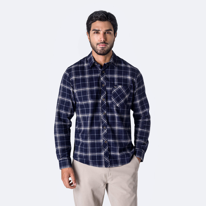 CAMISA CUADROS HOMBRE LARSEN002ML - 1
