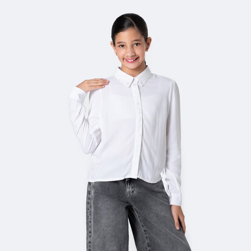 BLUSAS POPELINA NIÑA FLORT - 1