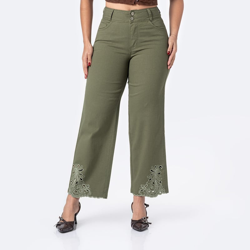 PANTALON DRILL STRETCH MUJER DARIENI - 1