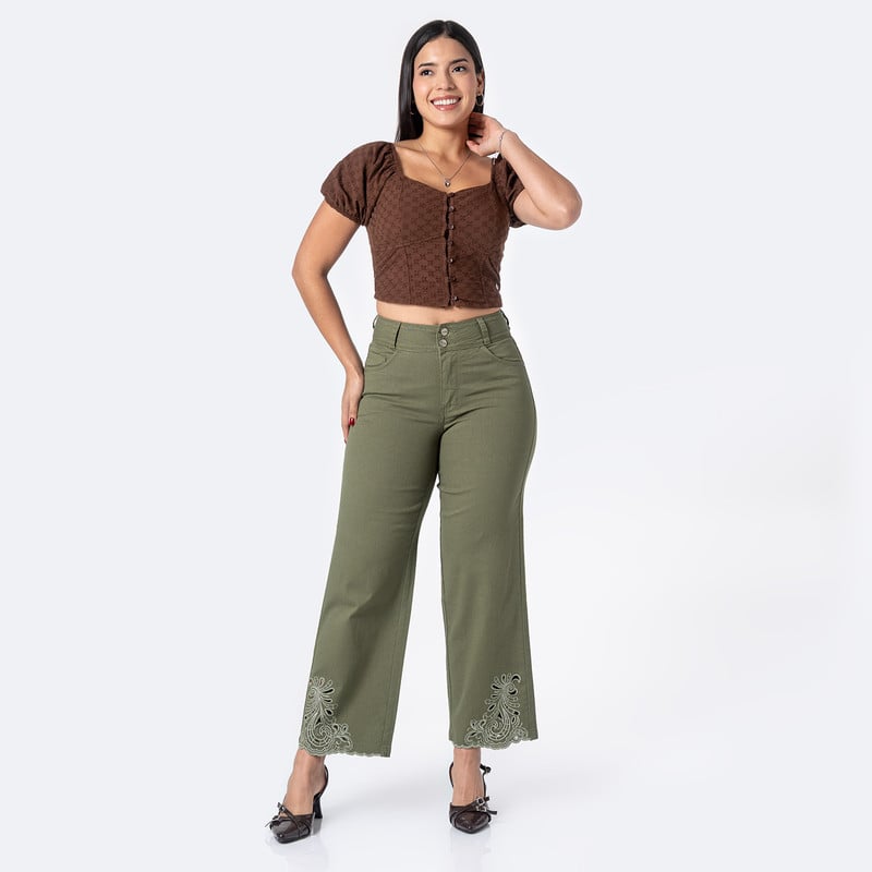 PANTALON DRILL STRETCH MUJER DARIENI - 2