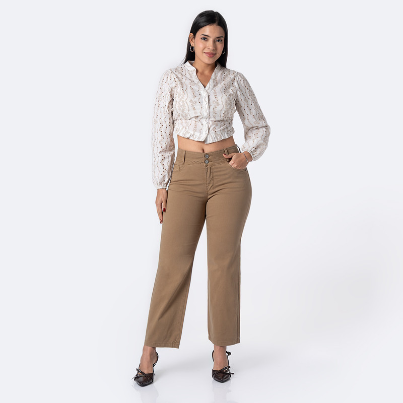 PANTALON DRILL STRETCH MUJER MAZYEL - 2