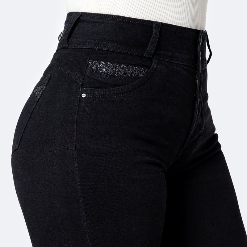 PANTALON DENIM STRETCH MUJER DAHELI - 4