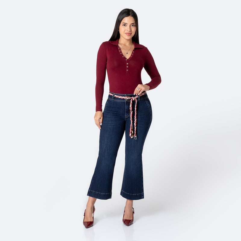 PANTALON DENIM STRETCH MUJER PAMEH - 2