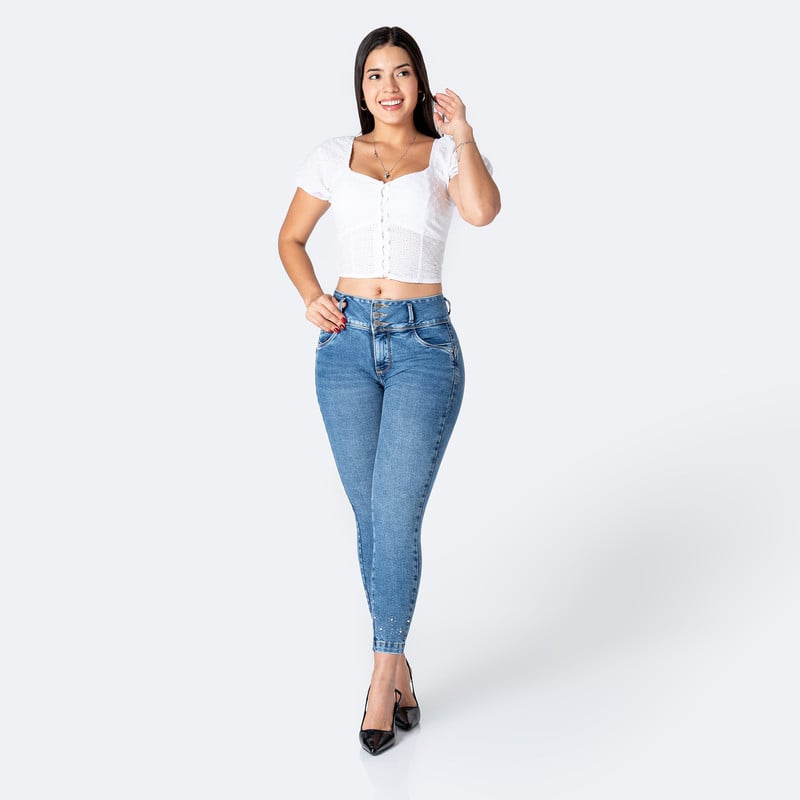 PANTALON DENIM STRETCH MUJER CRYSBEL - 2