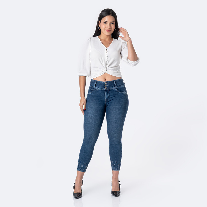 PANTALON DENIM STRETCH MUJER CRYSBEL - 2