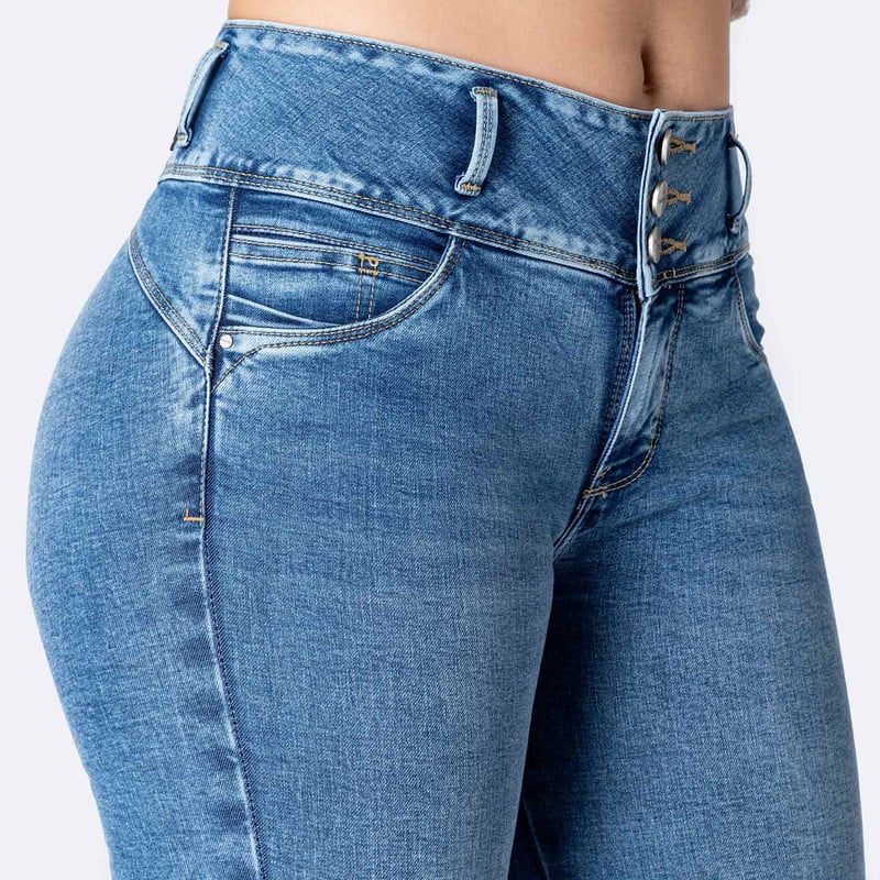 PANTALON DENIM STRETCH MUJER CRYSBEL - 4