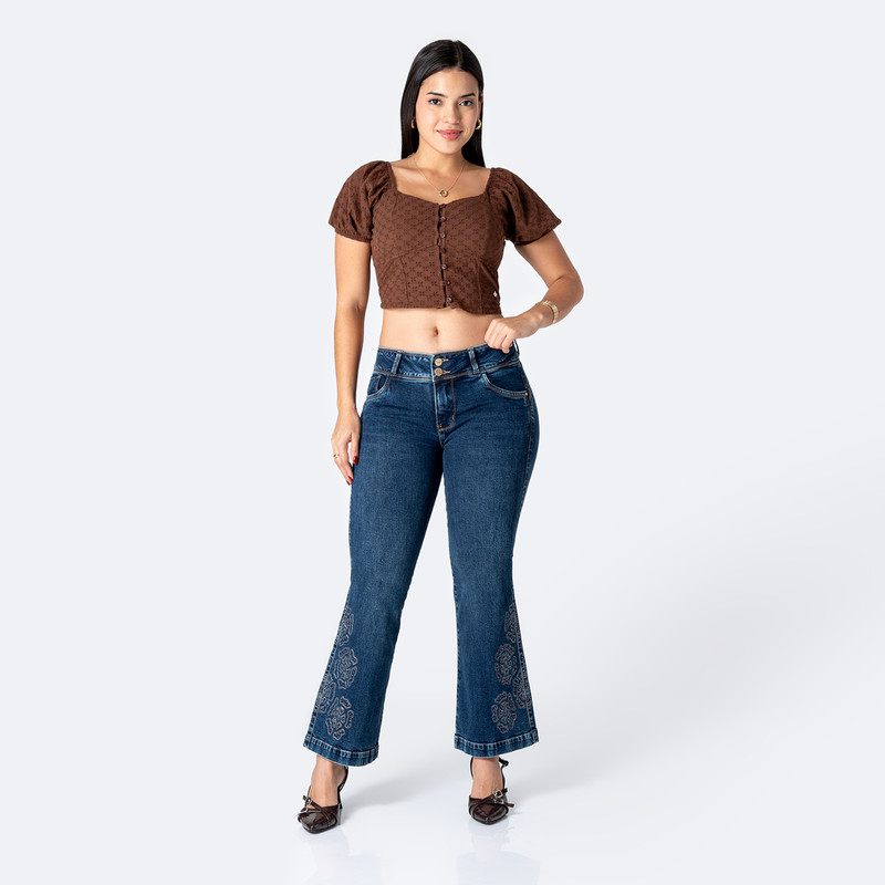 PANTALON DENIM STRETCH MUJER KHARISSA - 2
