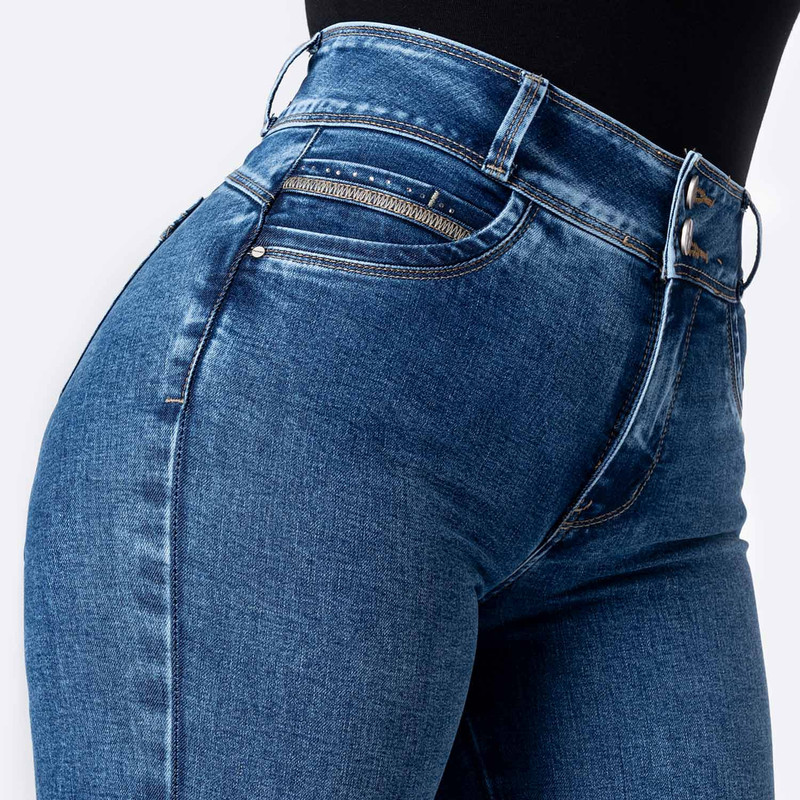 PANTALON DENIM STRETCH MUJER FANYA - 4