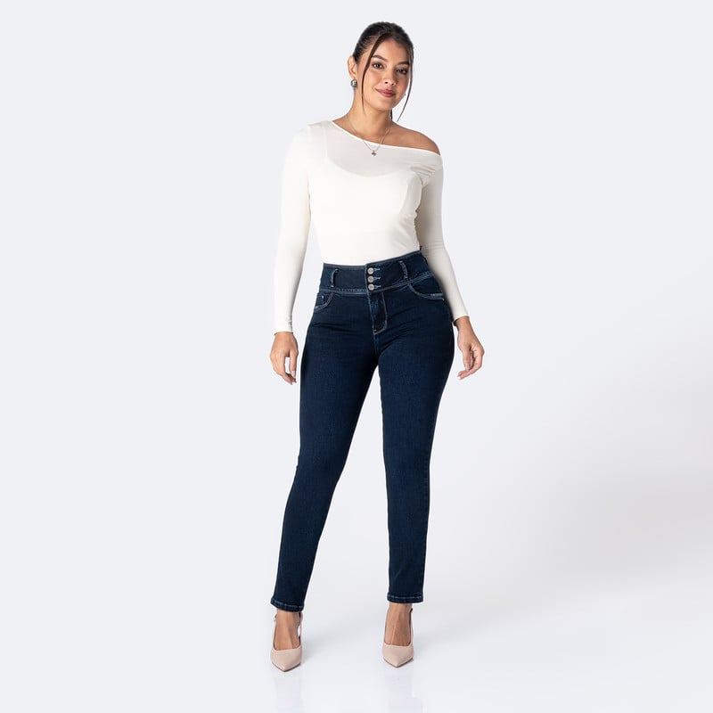 PANTALON DENIM STRETCH MUJER DENIRAA - 2