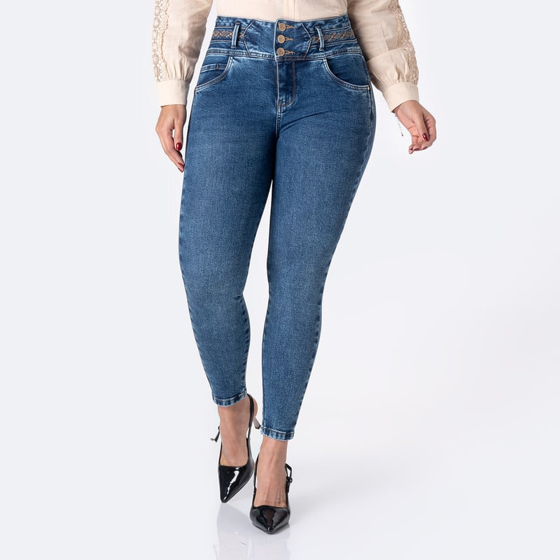 PANTALON DENIM STRETCH MUJER BRYANNA - 1