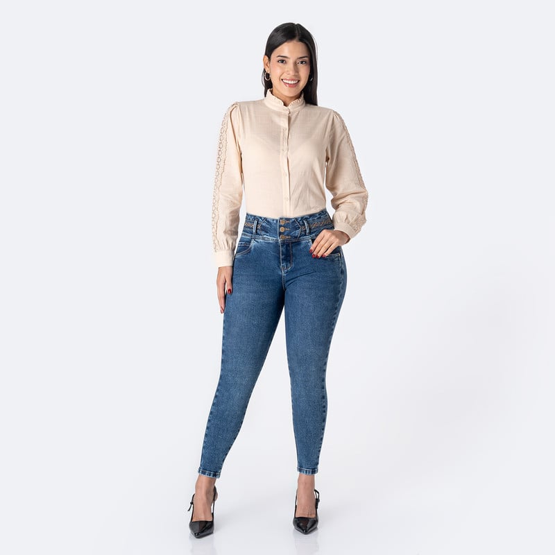 PANTALON DENIM STRETCH MUJER BRYANNA - 2