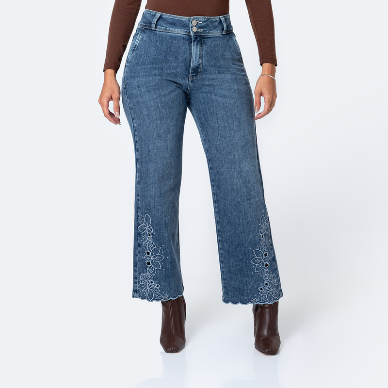 PANTALON DENIM STRETCH MUJER CARLIET - 1