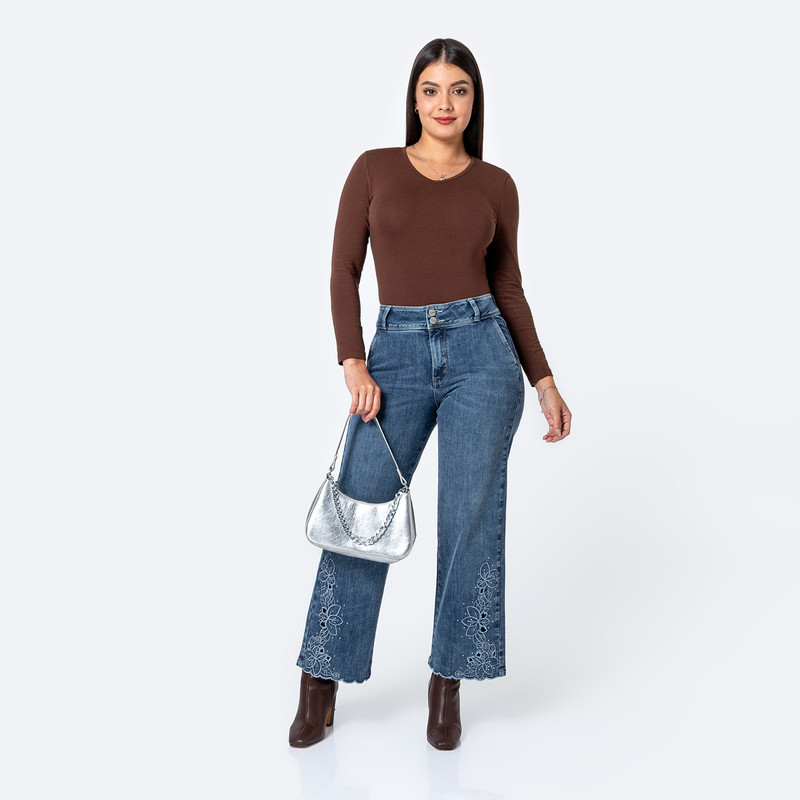 PANTALON DENIM STRETCH MUJER CARLIET - 2