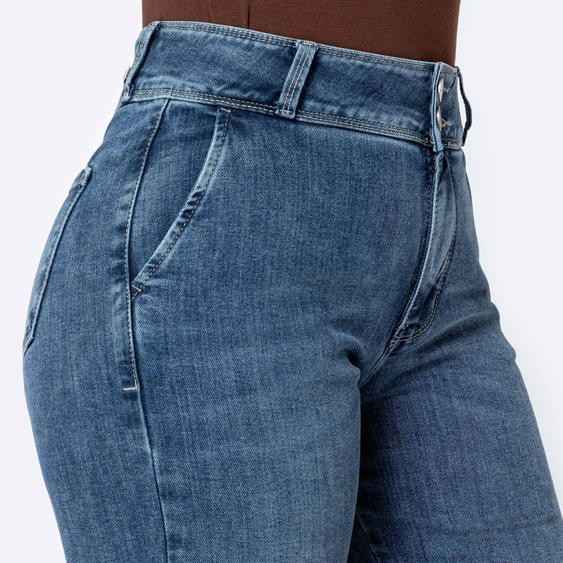 PANTALON DENIM STRETCH MUJER CARLIET - 4