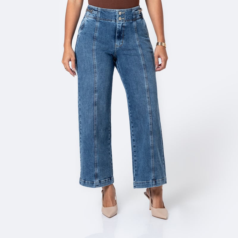PANTALON DENIM STRETCH MUJER ELHOIS - 1